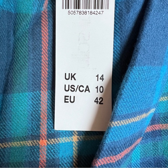 NWT Long Tall Sally Brompton Check PJ Pant In Greens - Picture 8 of 10